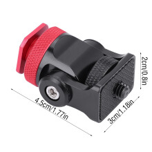 Aluminum Hot Shoe Mount Monitor Flash Mic Holder 2kg Black Red