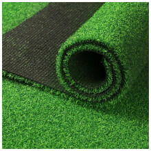 Artificial Grass for Garden and Pets, Realistic Fake Grass Turf Rug with Drainage, 100x500cm Green