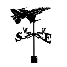 Metal Weather Vane with Mounting Bracket, Rust Resistant Wind Direction Indicator for Garden Decor