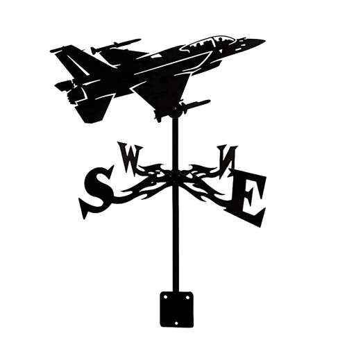 Metal Weather Vane with Mounting Bracket, Rust Resistant Wind Direction Indicator for Garden Decor