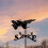 Metal Weather Vane with Mounting Bracket, Rust Resistant Wind Direction Indicator for Garden Decor 4