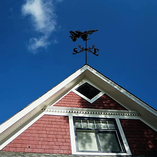 Metal Weather Vane with Mounting Bracket, Rust Resistant Wind Direction Indicator for Garden Decor 2