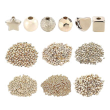 1300Pcs Decorative Spacer Beads DIY Jewelry Beads Bracelet Accessories (Golden)