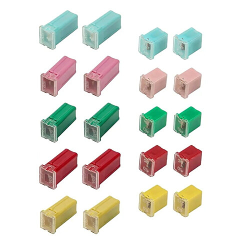 20Pcs Box Shaped Mini Car Fuse Combination Kit Square Set Accessories For 20-60A 2