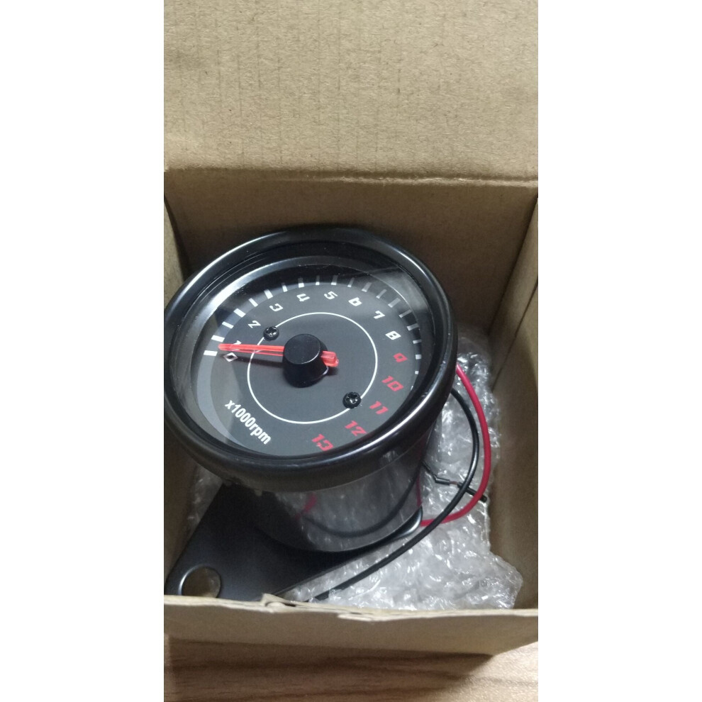 Motorcycle Led Tachometer - Delaman Backlight Dc 12V Universal Electronic Tach Meter Gauge 9110895338841