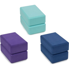 Yoga Block, 6 Pack Bulk Foam Yoga Blocks, Firm and Supportive Yoga Brick, Balance Foam for Stretching, Pilates, and Workout, x 6" x 9", Assorted