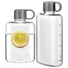 Portable Flat Kettle Plastic Water Bottle Pot Tritan Travel Flask Camping 2 Pcs