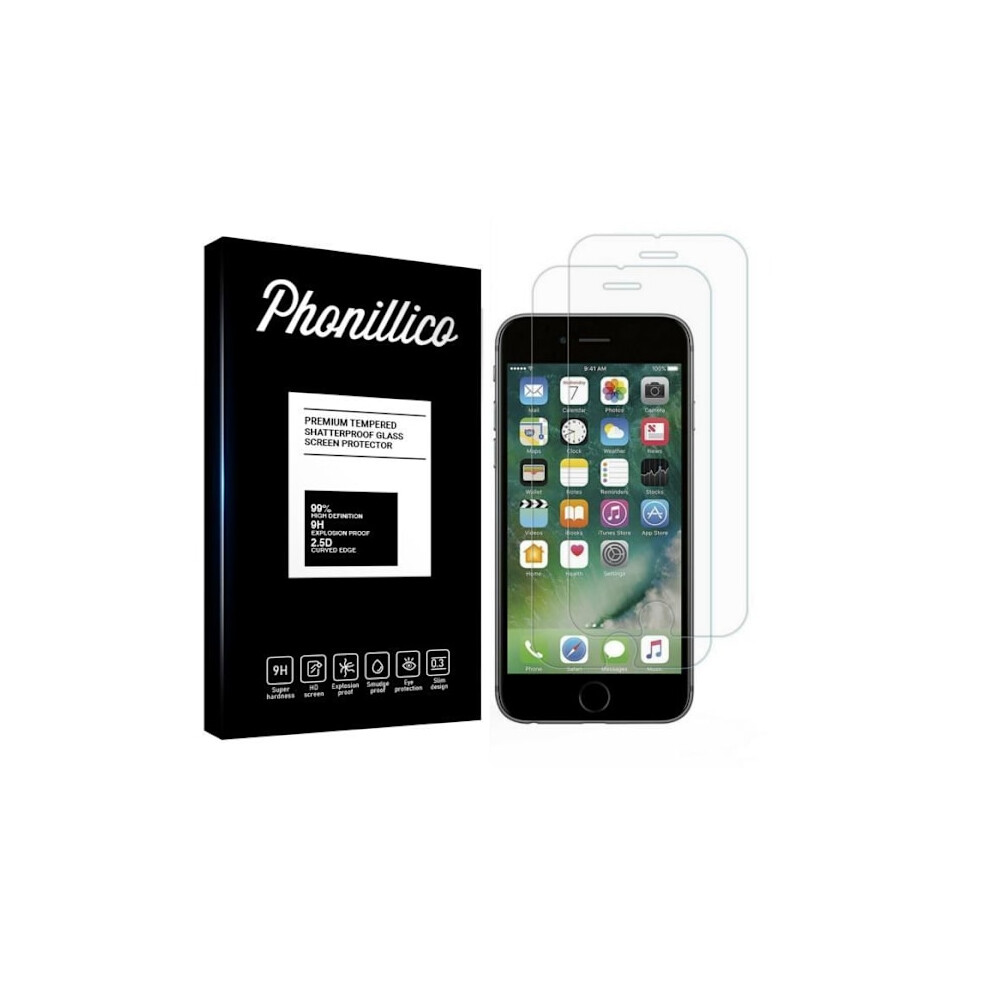Protective Glass - Phonillico - Compatible With Iphone Se 2022 - Pack Of 2 - Tempered Glass - Transparent Transparent 9110895340424