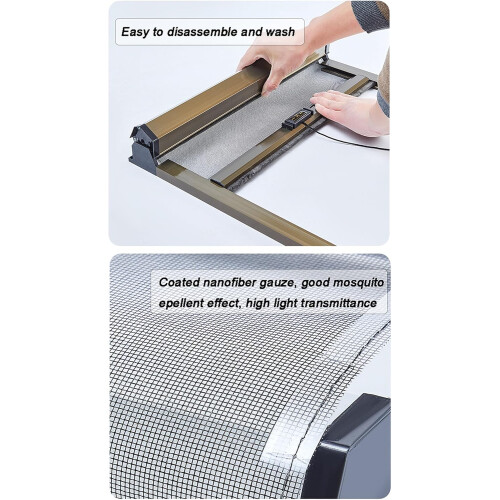 Custom Size Roller Window Screen with Thickened Aluminum Frame, Push Pull Sliding Design, 70x110cm 2