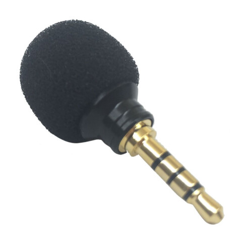 3.5mm Mini Microphone for Smartphone with 180 Rotatable  Sensitivity Mic for Vlogging and Recording