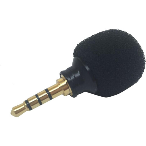 3.5mm Mini Microphone for Smartphone with 180 Rotatable  Sensitivity Mic for Vlogging and Recording 2