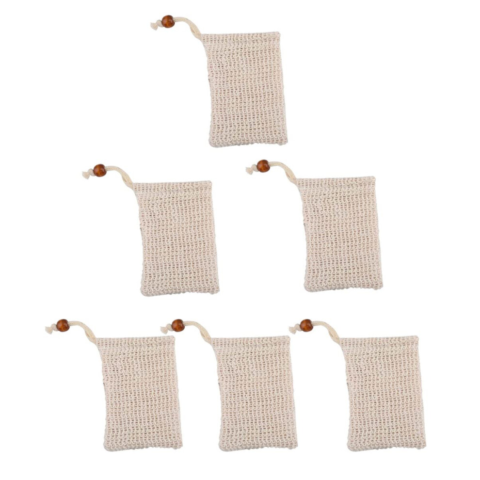 6pcs Soap Saver Bag with Foaming Mesh, Quick Dry Drawstring Pouch for Rich Lather and Exfoliation