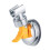 2PCS Adjustable Suction Cup Shower Head Holder Removable Bathroom Wall Mount Silver ABS Bracket 1