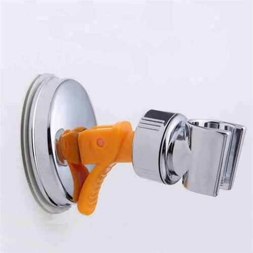 2PCS Adjustable Suction Cup Shower Head Holder Removable Bathroom Wall Mount Silver ABS Bracket 2