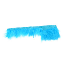 Blue Plush Trim with Soft Faux Fur for Costumes, Crafts and Clothing Decoration