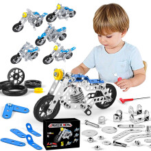 5 in 1 Building Car Metal Model Kits STEM Toys for Boys 8-12, Motorcycle Metal Blocks for Kids 8-16 Years Old