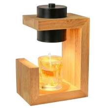 Dimmable Candle Warmer Lamp with Wooden Base, 35W Wax Melting Lamp for Jar Candles Home Decor