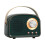 Jacenvly Bluetooth Audio Transmitter, Retro Mini Wireless Speaker Compatible with FM, USB, SD, Aux, Army Green 2