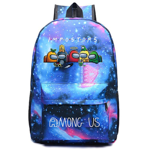 Among Us Youth Student School Bag - Starry Blue Straw