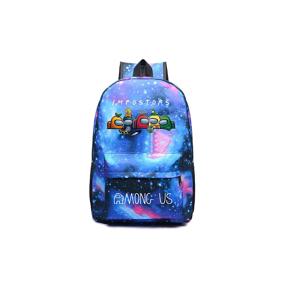 Among Us Youth Student School Bag Backpack-Starry Straw Blue
