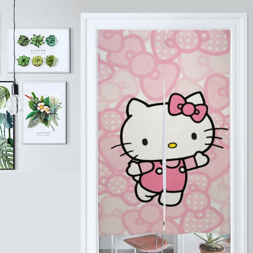 Κουρτίνα πόρτας Hello Kitty, ταπετσαρία κουρτίνας πόρτας συσκότισης 34x57 ιντσών, 2