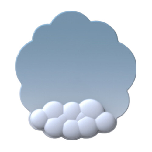 Mouse Pad Bluethy Gradient Cloud με στήριγμα καρπού από αφρό μνήμης, αντιολισθητικό μαξιλάρι 2