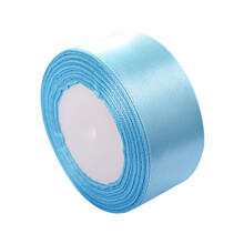 XIUH Geschenkpapier für Heimdekoration, 25 Yards Satinband, 38 mm, Mehrzweck-Bastelbedarf, Hochzeitsartikel, Blumenstoff, Party (Hellblau)