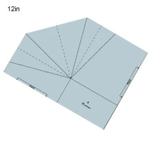 DIY Fabric Foldable Food Basket Sewing Ruler for DIY Handbag Making H7D3