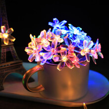Realistic Sakura Solar String Lights, Outdoor Solar Flower String Lights Automatic Operation for Garden Patio Yard Decor, Real Flower Size Poseable