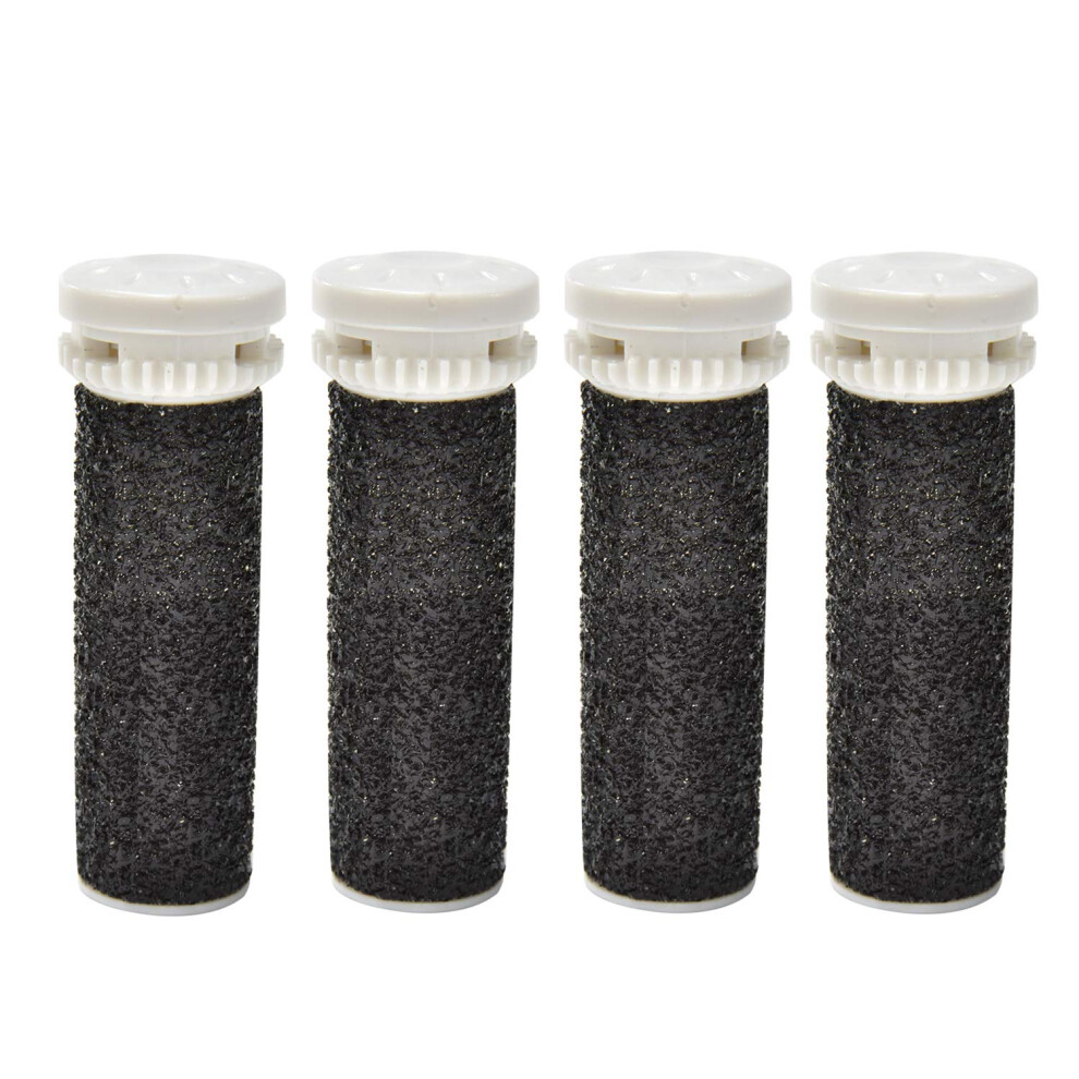 Black 4 Pack Extra Coarse Electric Foot File Roller Refills For Scholl Express Pedi Quick Callus Removal