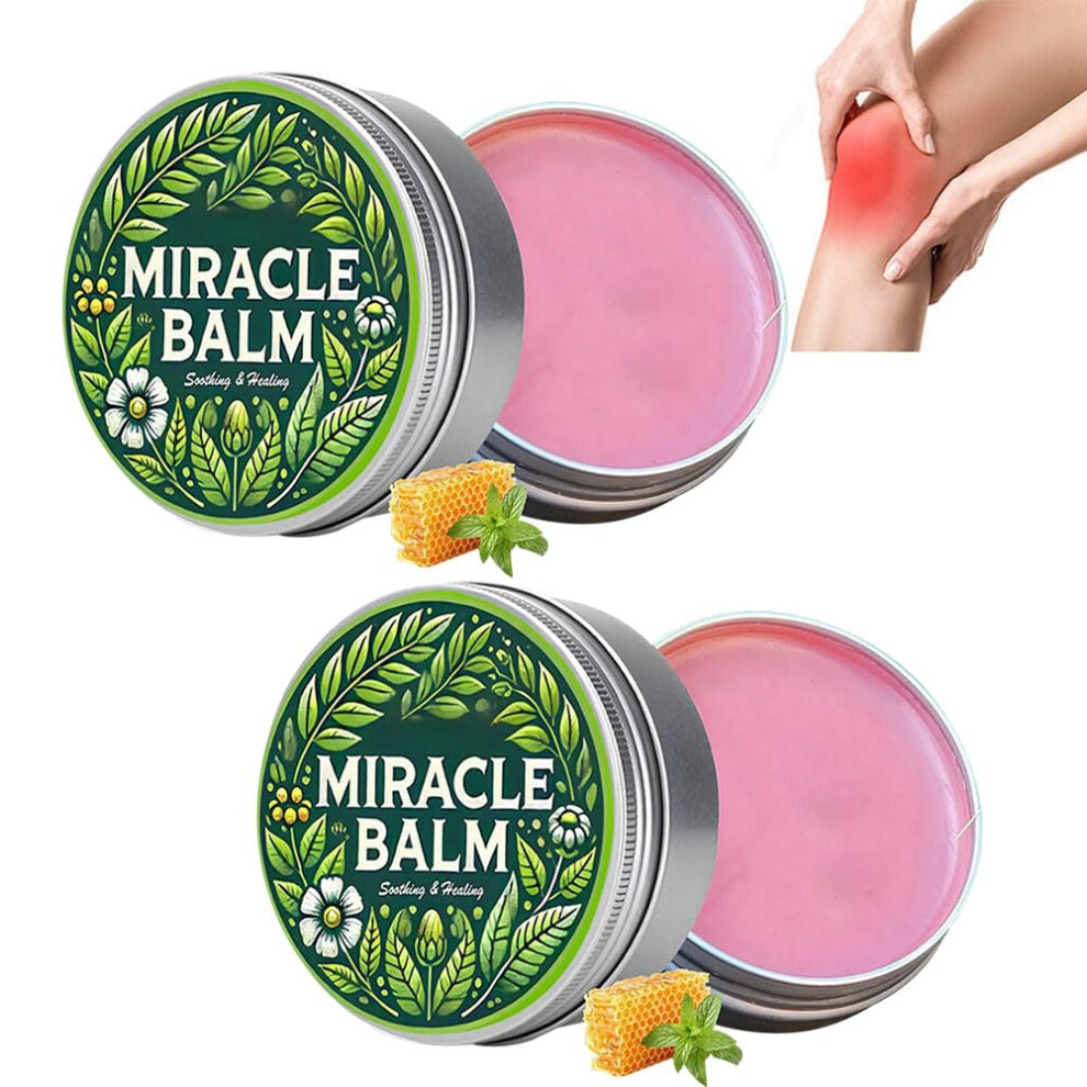 Cream Joint Pain Relief With Natural Miracle Balm For Swollen Legs, Back, Hands, Feet, 2Pcs