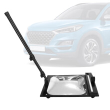 Rechargeable LED Car Inspection Mirror with 120CM Telescoping Handle and 30CM Wide Swivel Wheels