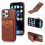 Compatível com iPhone 14 Pro - Capa prática e elegante com porta-cartões cinza 5
