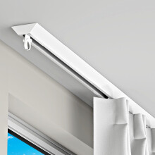 Heavy Duty Ceiling Curtain Track 19.3ft Silent Aluminum Rail Smooth Glide for Room Divider