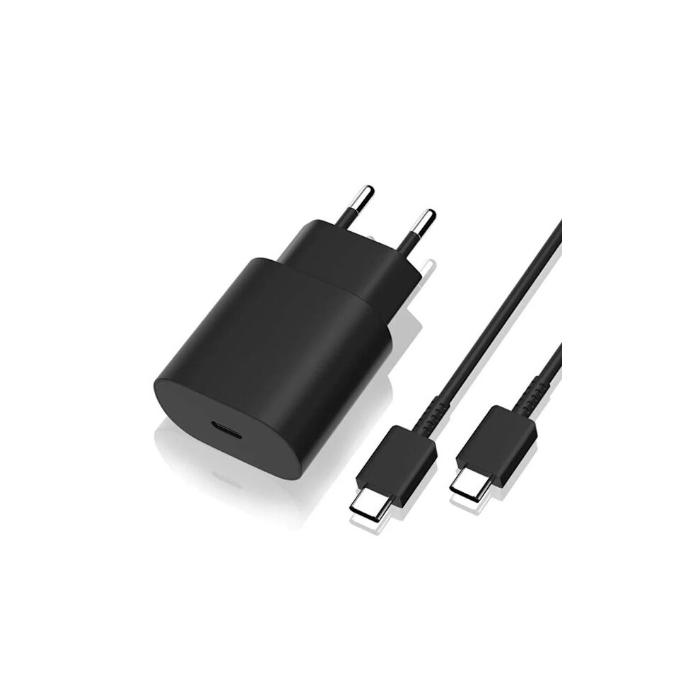 Compatible With Samsung Charger Fast Charger - Adapter + Cable 25W Usb-C 2M Black 9423501405685