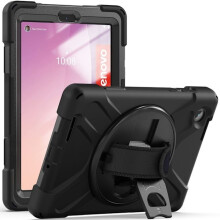 Kompatibel med Lenovo Tab M8Gen4Etui med håndleddsstropp – svart