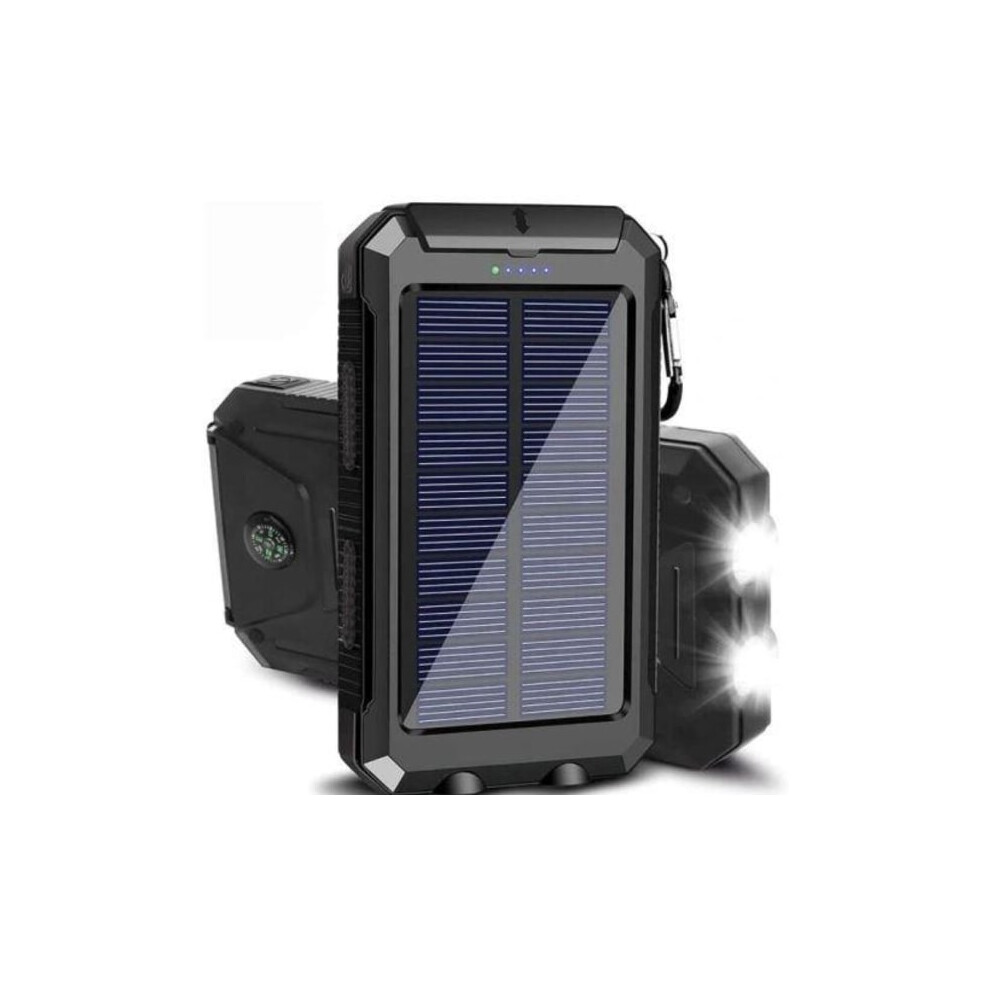 New Powerbank With Solar Cells - 20,000 Mah - 250 Black 9423501405654