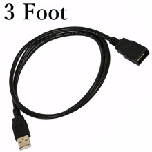 Cabo adaptador de extensão USB 2.0 macho para fêmea de 1 metro (3 pés) para carregamento e dados.
