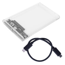 Krabice na pevný disk Jixopn s rozhraním USB 3.1/Type-C pro 2,5" SATA HDD SSD (s kabelem USB C-C)