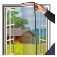 DIY Magnetic Window Screen Mesh, TearResistant Fiberglass, Adjustable Fit 51x59in, Easy Install