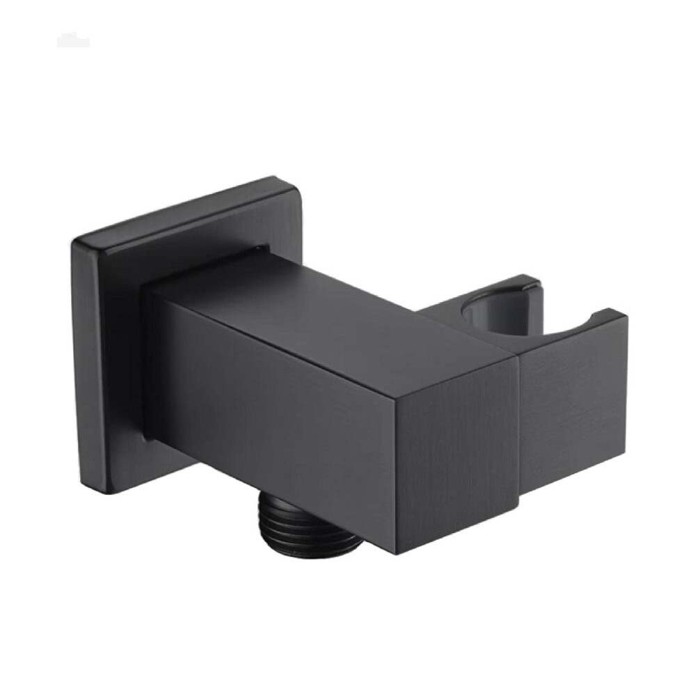 Universal Adjustable Shower Head Holder Solid Brass Wall Mount 360 Rotating Handheld Bracket Black 9113335108974