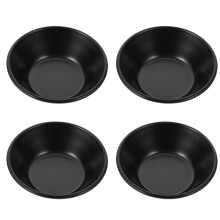 4 Pcs Mini Pie Pans Non-stick Baking Molds Practical Bread Molds (Black)