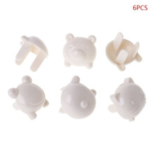 6pcs Socket Cap Baby CutePiggy Shape Plug Protector Security Cover Anti-electric Shock Protection Cover