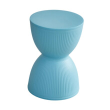 Round Foot Stool Bright Blue Small Ottoman SpaceSaving with Safe Edge for Living Room or Entryway