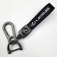 Car-Themed Leather Keychain | Sturdy Key Chain | Keychain and Hook Fitting Silver Hardware Lexus