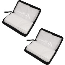2pcs CD Bag DVD Box PU Leather Wallets Compatible with Car CD Holder, Disc Storage Cases Pouches