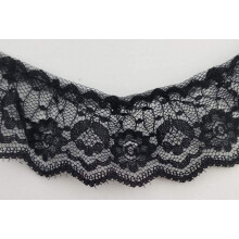 Ruffled Lace Trimming - 12 Yards! (Black)
