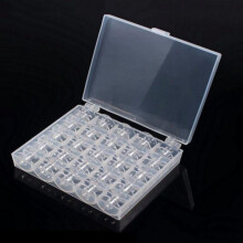 25PCS Plastic Sewing Machine Bobbins Spool Case Compatible with Brother, Janome, Singer - Transparent for Home Sewing Tools