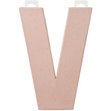 Paper Mache Letter V 8 X 5.5 Inches