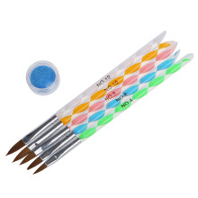 5X 2 way acrylic UV Gel Nail Art Pen Brush drawing